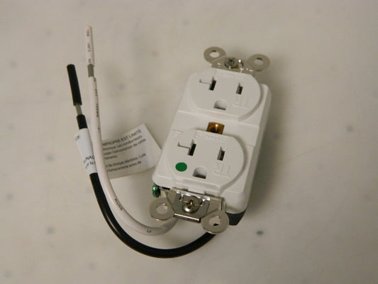Hubbell Self Grounding Duplex Receptacle 125 VAC 20A HBL8300SGWA
