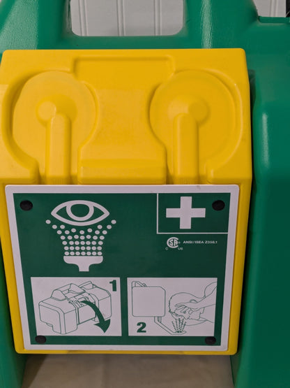 Haws Portable Eyewash, Gravity-Fed, 9 gal. Capacity, Meets ANSI Z358.1 16000
