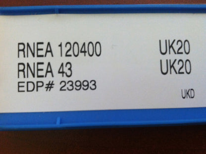 Valenite Indexable Carbide Milling Inserts RNEA120400 RNEA43 Grade UK20 Qty 10
