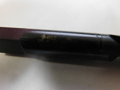 Brubaker Tool 3/4-10GH5 4FL Gold Tap 21389-03-B