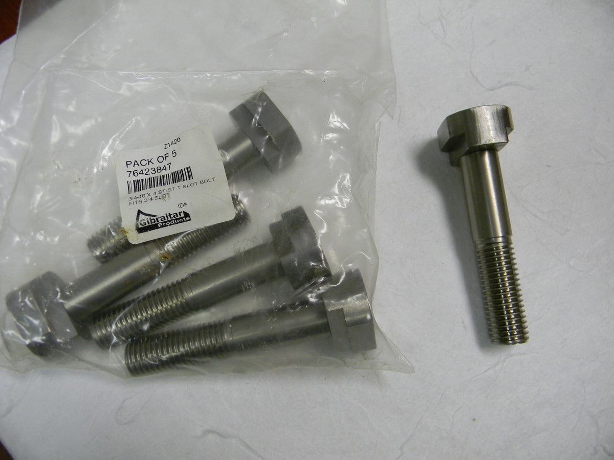 Gibraltar T Slot Bolt  3/4-10 2" TH 3/4" SW SS T Slot Bolt QTY 5 76423847