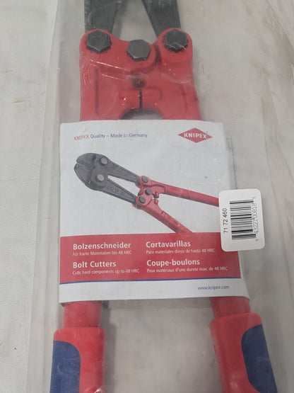 Knipex Cutting Pliers: Cutter Type: Bolt Cutter, 18" OAL 71 72 460