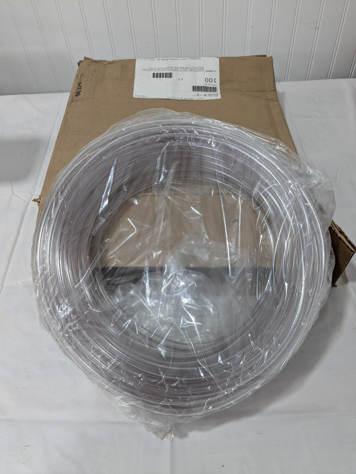 Parker Vinyl Tube 1/4" ID x 3/8" OD, 1/16" Wall Thickness, 100' Long PV64-1
