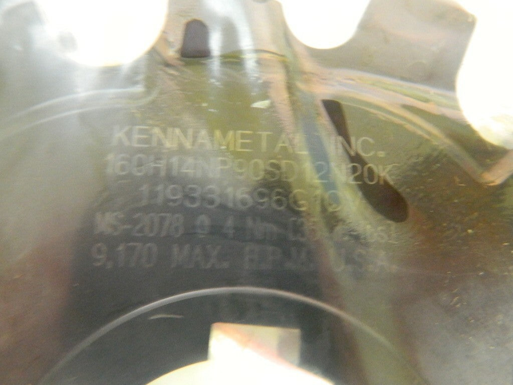 KENNAMETAL Arbor Hole Connection, 0.7807" 14 Tooth Indexable Slotting Cutter