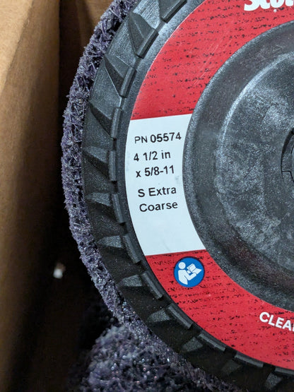 3M Deburring Disc: 4-1/2" Dia, Extra Coarse, Silicon Carbide Qty 10 7100175252