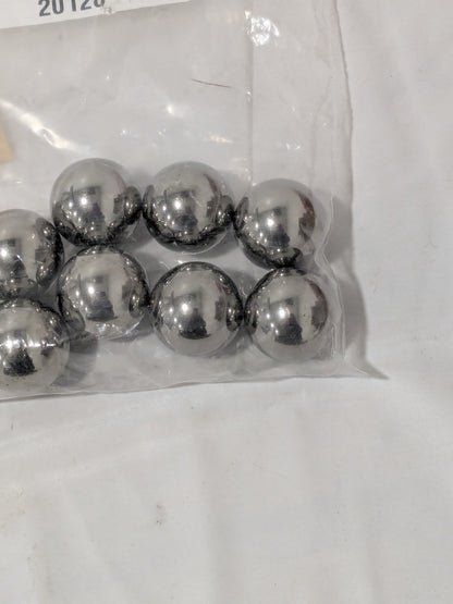 Chrome Steel Ball: 1" Diam., Grade 25, 62 to 66 C Hardness 10 Pack 20128