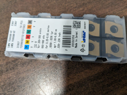 ISCAR Turning Insert 10pk LNMX150608R-HT IC807, Solid Carbide 5550356