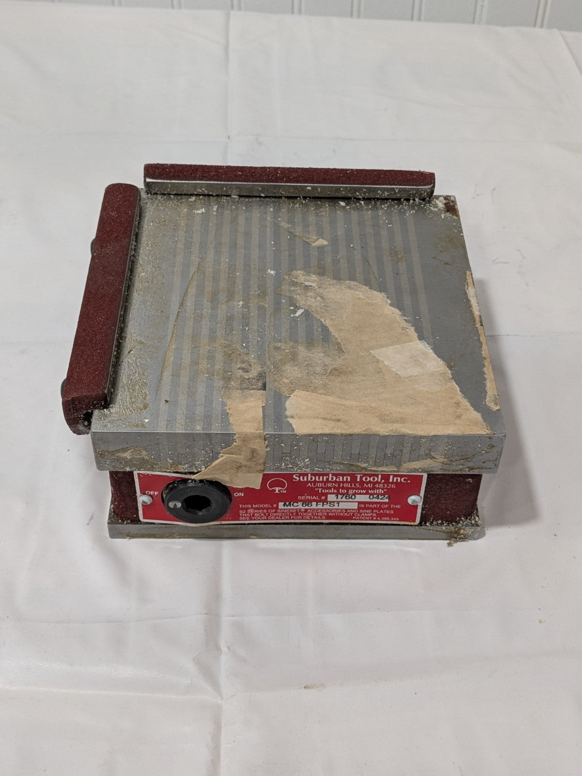 Suburban Permanent Magnetic Chuck, Fine Pole, 6" x 6" - MC-66-FP-S1
