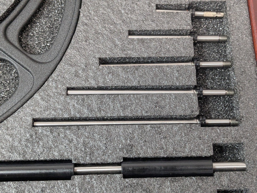 Starrett 6 Piece Mechanical Outside Micrometer Set 6 to 12" Range 72704