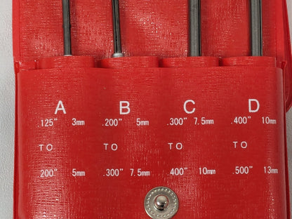 SPI 4 Piece Half-Ball Small Hole Gage Set 1/8" to 1/2" Range 30-425-3