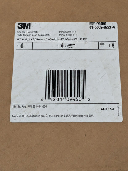 3M 7" Disc Backing Pad: Hook & Loop 7000028549