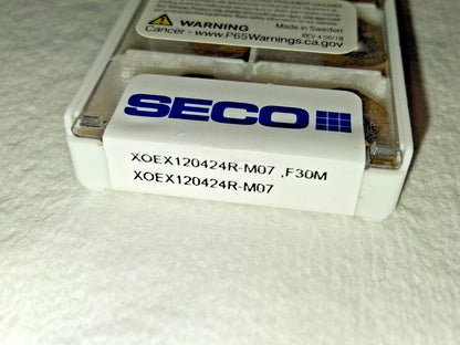 Seco Milling Inserts XOEX Carbide Qty10 00035410