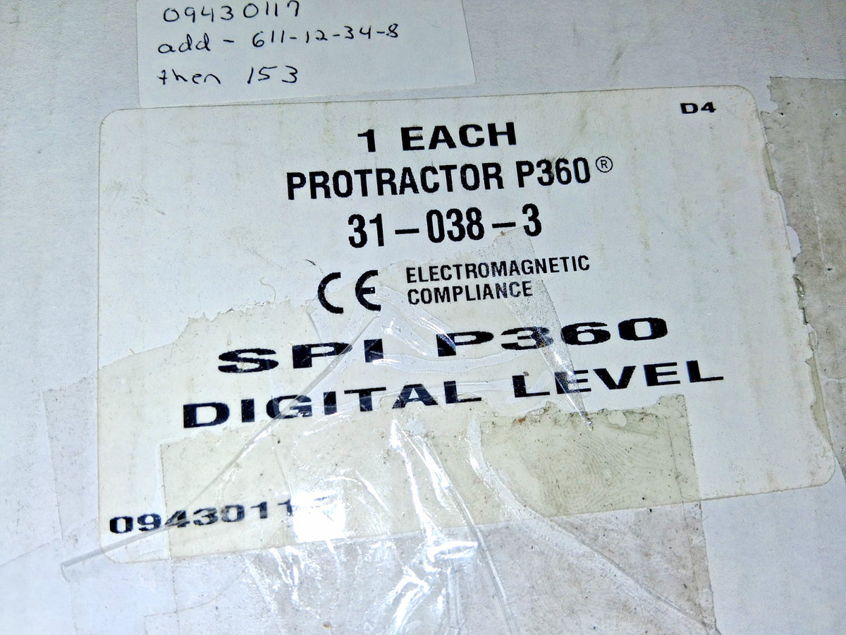SPI Pro 360 Digital Level Angle Measurement Tool 0.10 dg Resolution 31-038-3