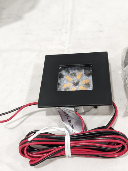 WAC Lighting LED Square Button Light, 2700K Black HR-LED87S-BK