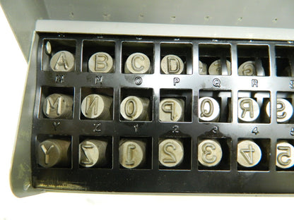 C.H. HANSON Heavy-Duty Stamp Set: 5/16 Character, 36 pc 21629 DAMAGED CASE