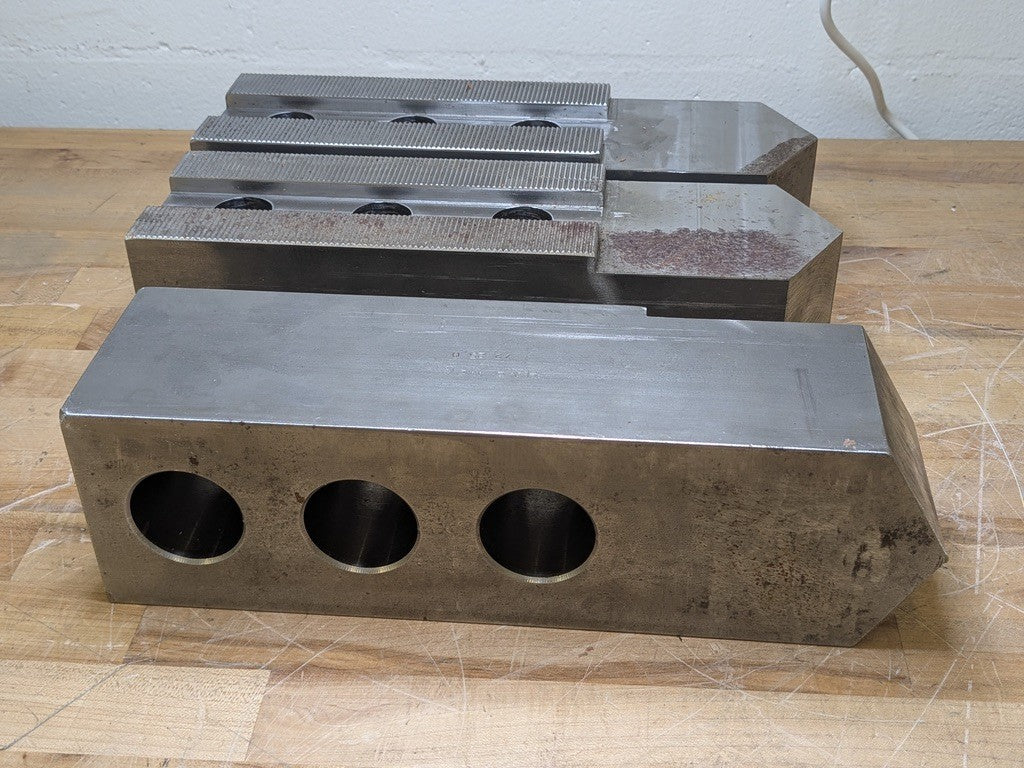 Set of 3 H&amp;R Mfg. Square Soft Jaws for 25" to 31-1/2" Lathe Chucks