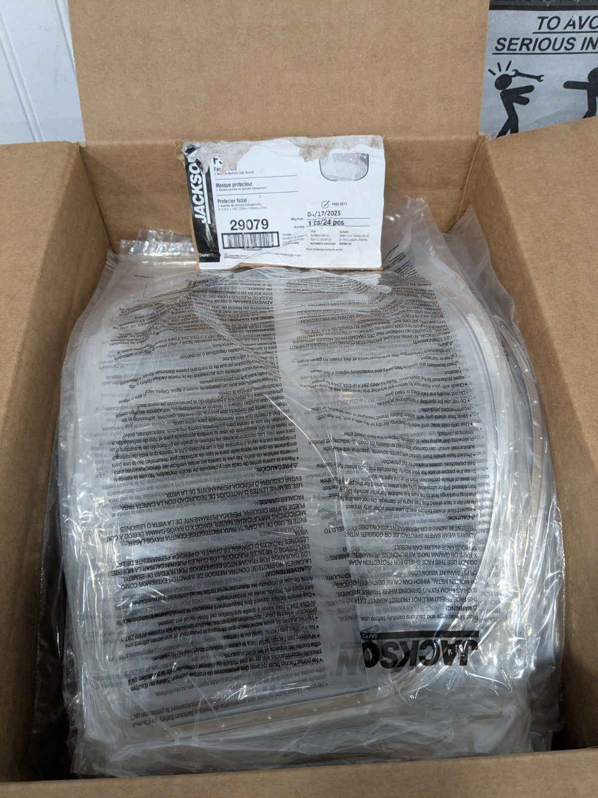 (24 Pack) Jackson Safety F30 Bound Acetate Face Shield 29079