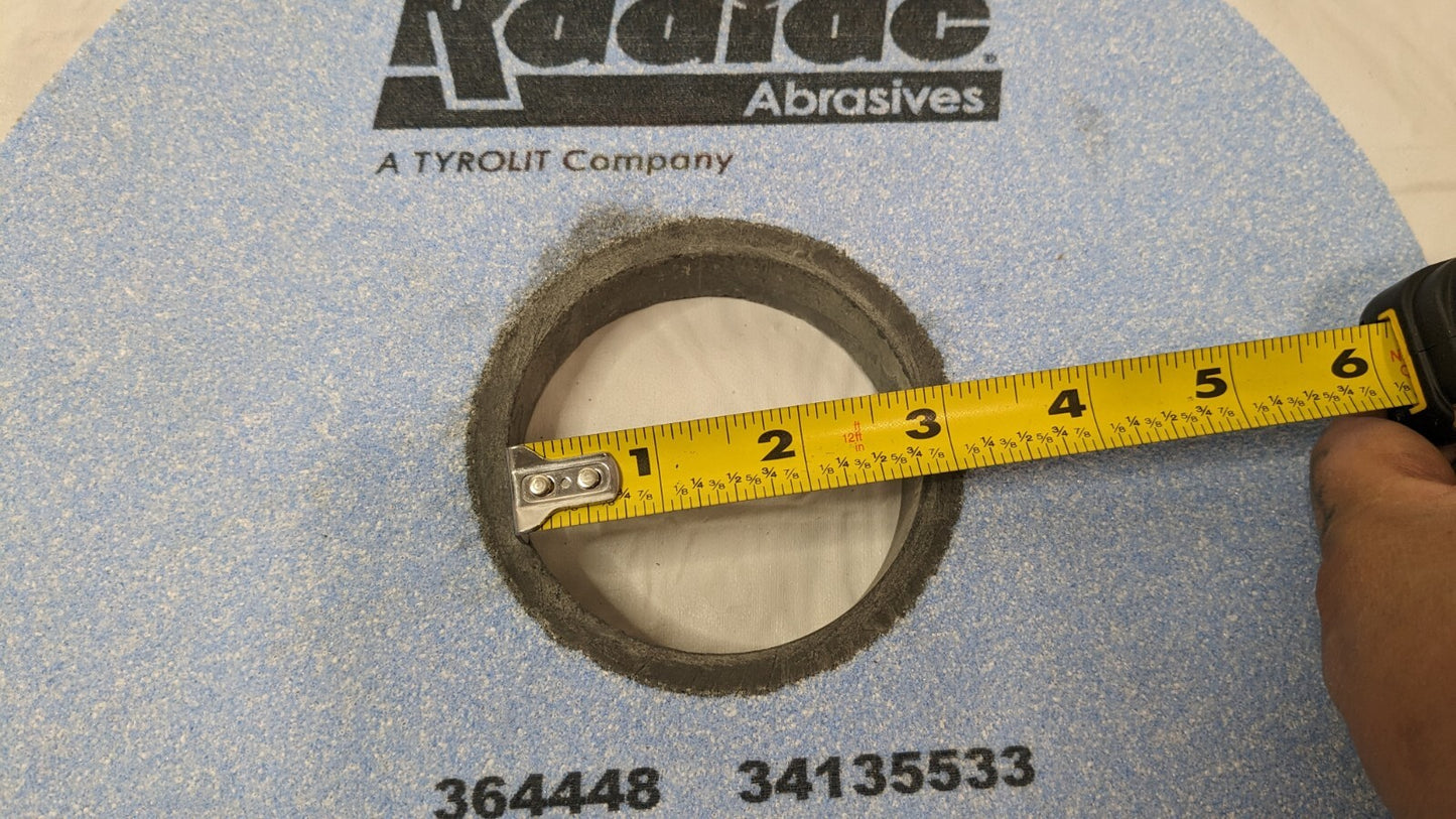 Radiac Abrasives Grinding Wheel 300 X 22 X 75.2MM 2228 RPM 34135533