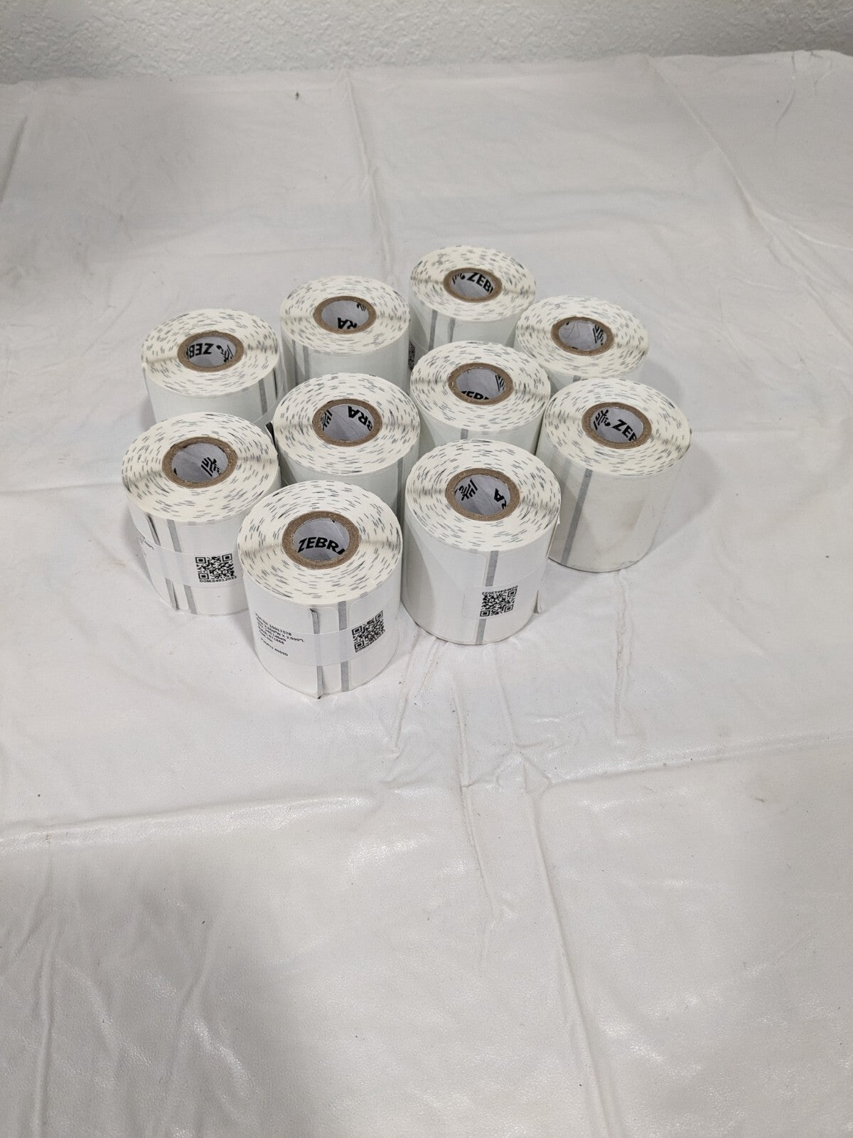 Zebra White 2" X 2" PolyPro 4000D - for Mobile Printers Qty 10 Rolls 1