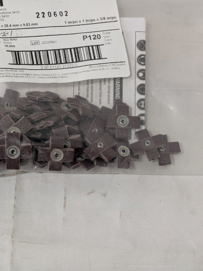 3M Aluminum Oxide Cross Pad 120 FEPA Grit, Fine Grade 100 Pack 7100105539