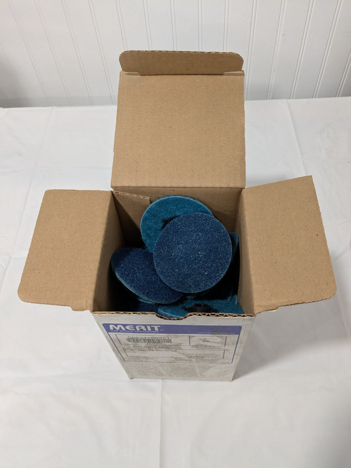 MERIT ABRASIVES Quick-Change Disc: Type S 3" Dia Box of 25 08834166321
