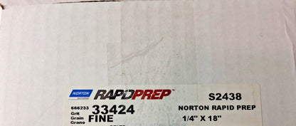 Norton Aluminum Oxide Abrasive Belts QTY15 1/4" Wide 18" OAL 66623333424