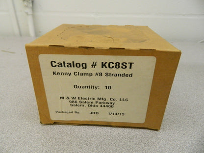 Kenny Clamp Brass Grounding And Bonding Connector 8-AWG Stranded Qty 10 KC8ST