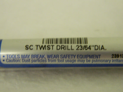 OSG Screw Machine Drill Bit 23/64" x 2-1/2" x 4" 118° Carbide  220-3594