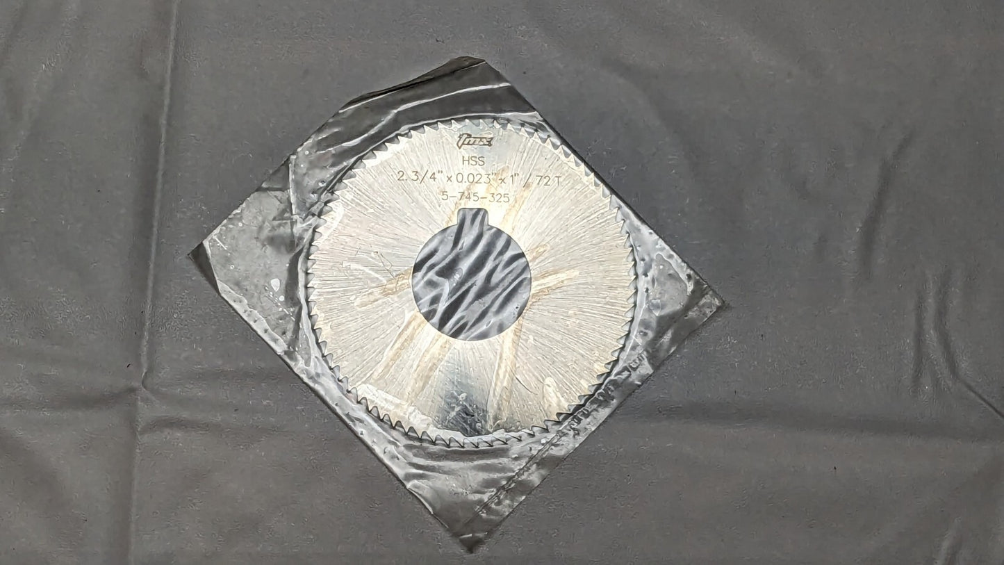TOOLMEX Slitting Saw 2-3/4" 0.023" Thick 1" Arbor 72 Teeth HSS 5-745-325 *20PCS*