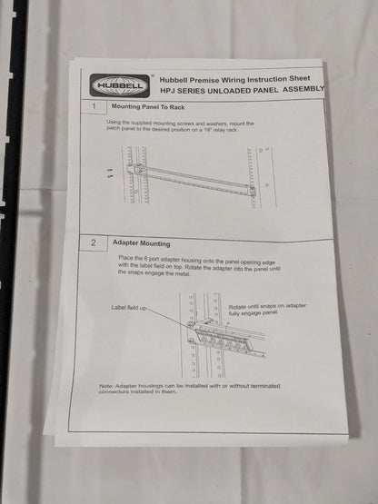 Hubbell Udx-series Shielded Patch Panel 24 Port 1 Rack Units 1.75in. H HPJ24