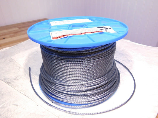 WorkSmart Galvanized Steel Wire Rope1/8 Dia 7x19 Strand Core 770Ft WS-MH-Wire
