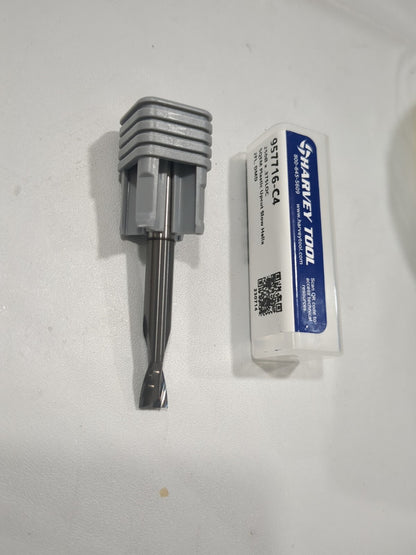 HARVEY TOOL Square End Mill LOC 3/8 Shank Dia 1/4 957716-C4