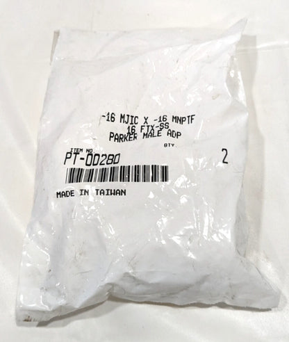 PARKER Stainless Steel 1" Flared Tube to 1"11-1/2 NPTM Adapter  2 Pack