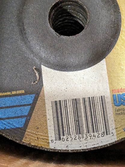 NORTON Grinding Wheel: T27, 6" Dia, 1/8" Thick, 7/8" Hole Qty 19