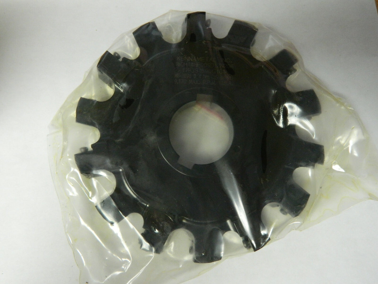 KENNAMETAL Arbor Hole Connection, 0.7807" 14 Tooth Indexable Slotting Cutter
