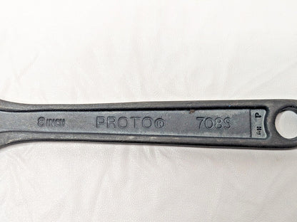 Proto Protoblack Non-Insulated Adjustable Wrench 1-1/8" Jaw Cap X 8" OAL J708S