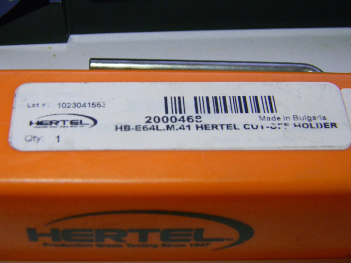 Hertel 1.97" HB Left Hand Cut Indexable Cutoff Toolholder HB-E64L.M41 2000468