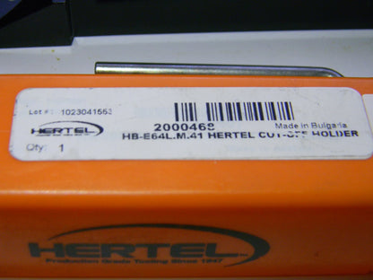 Hertel 1.97" HB Left Hand Cut Indexable Cutoff Toolholder HB-E64L.M41 2000468