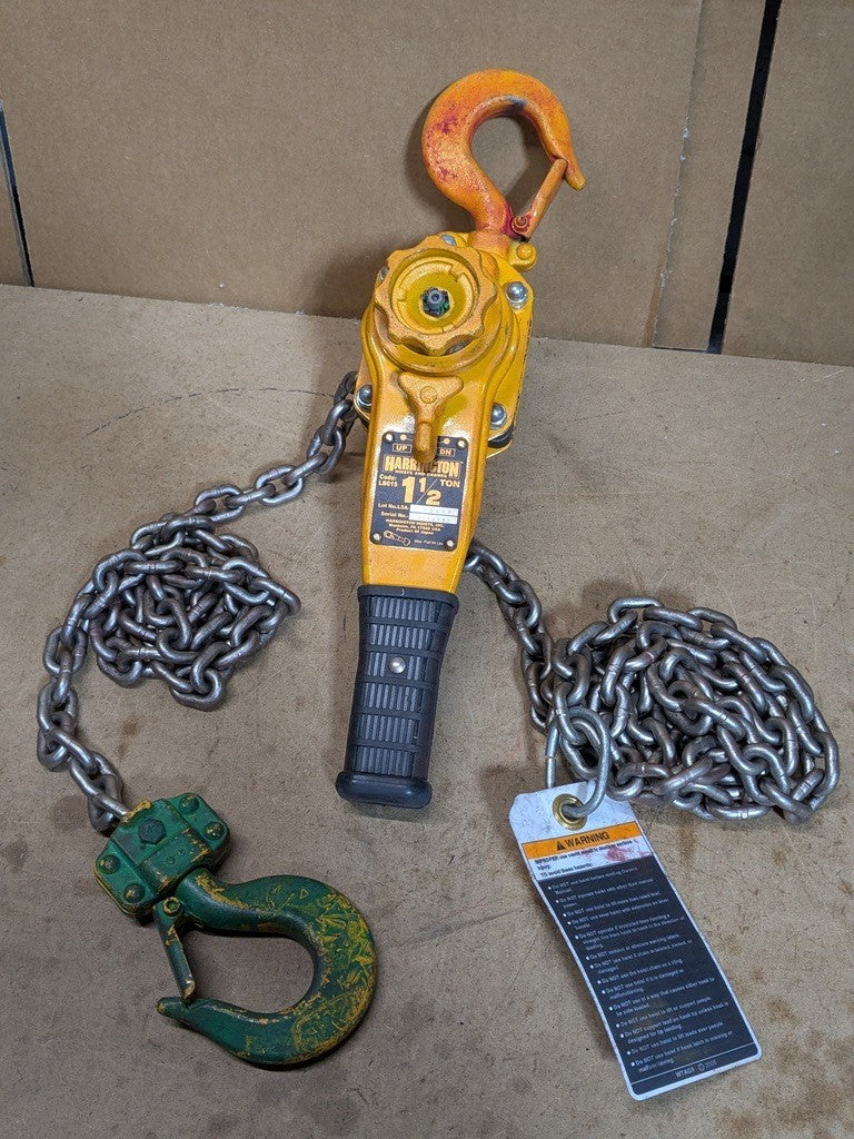 Harrington Lever Chain Hoist 3000 lb Capacity 10ft Lift LB015-10 Parts / Repair