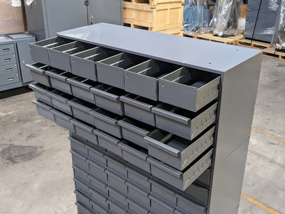 Durham Bin Storage Cabinet 96 Drawer 62 x 34 x 12 Steel Gray 022-95