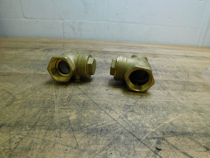 Legend Valve 1" Lead Free Brass Check Valve 2 Pack 105-105NL
