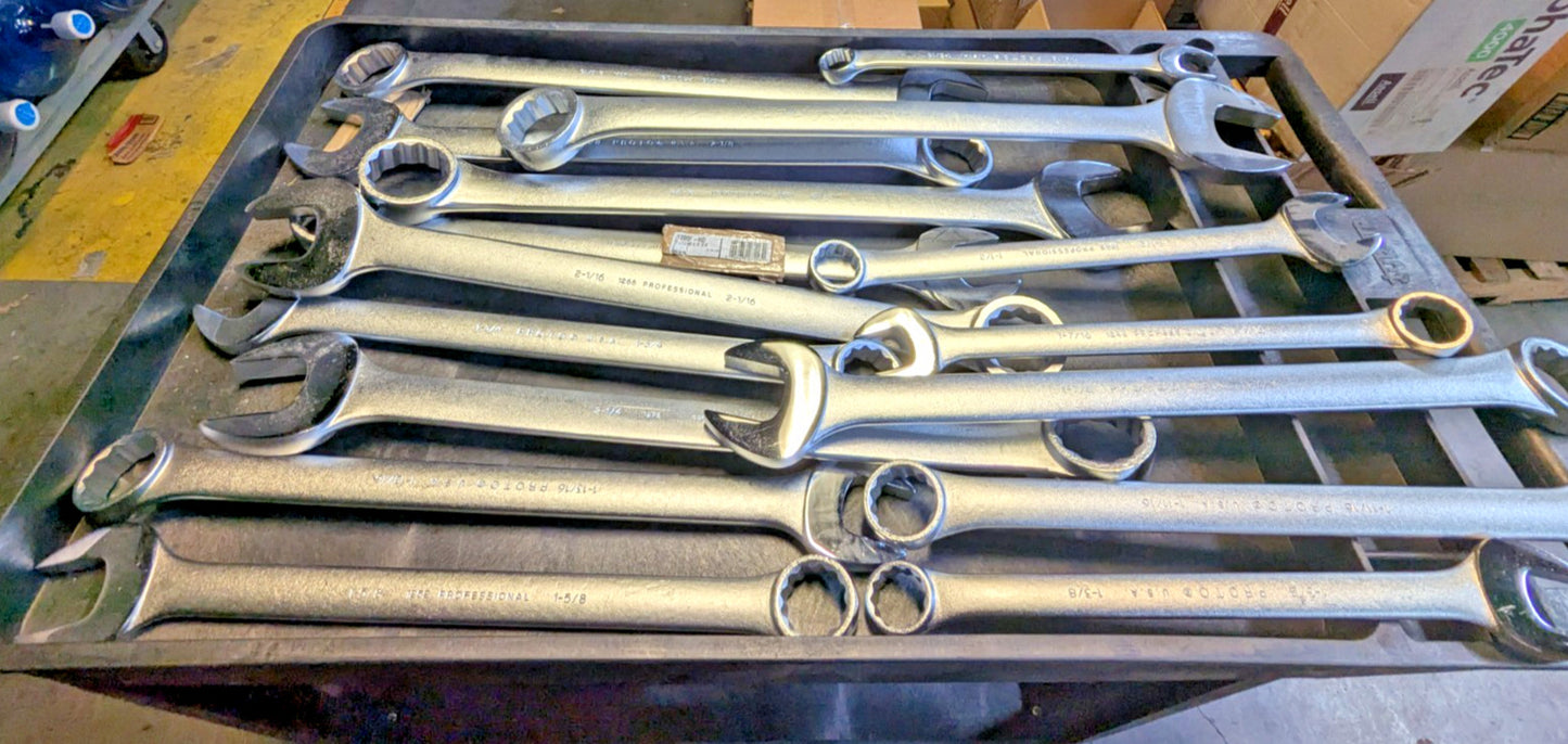 Proto 16 Piece Combination Wrench Set 1-5/16" to 2-1/2" 12PT J1200F-HD