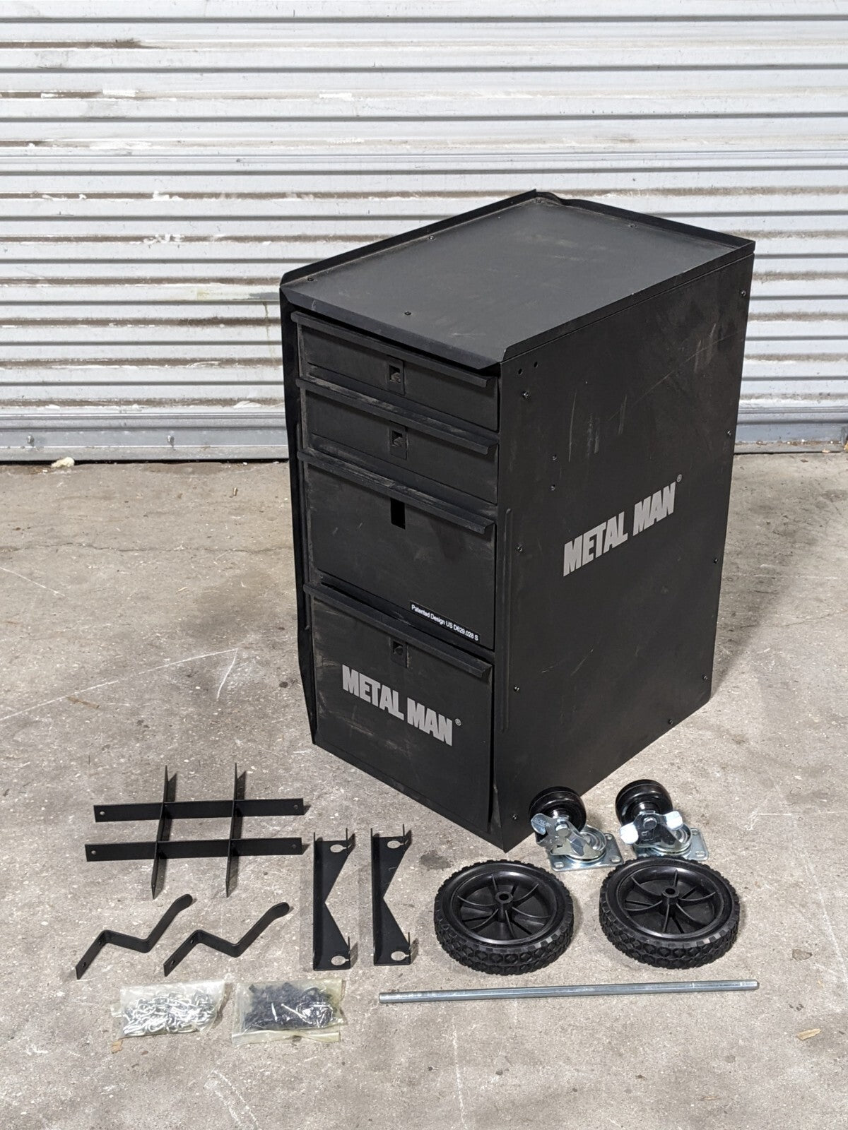 Metal Man Deluxe Welding Tool Box Storage Cabinet 4 Drawer DWC1 Used