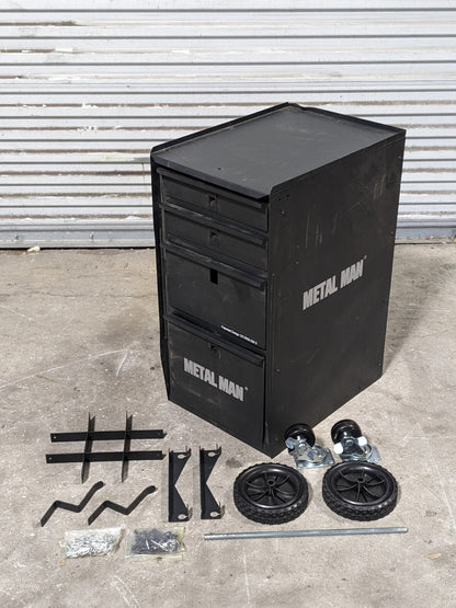 Metal Man Deluxe Welding Tool Box Storage Cabinet 4 Drawer DWC1 Used
