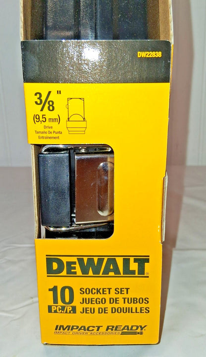 DeWALT Deep Impact Socket Set 10 Pc DW22838
