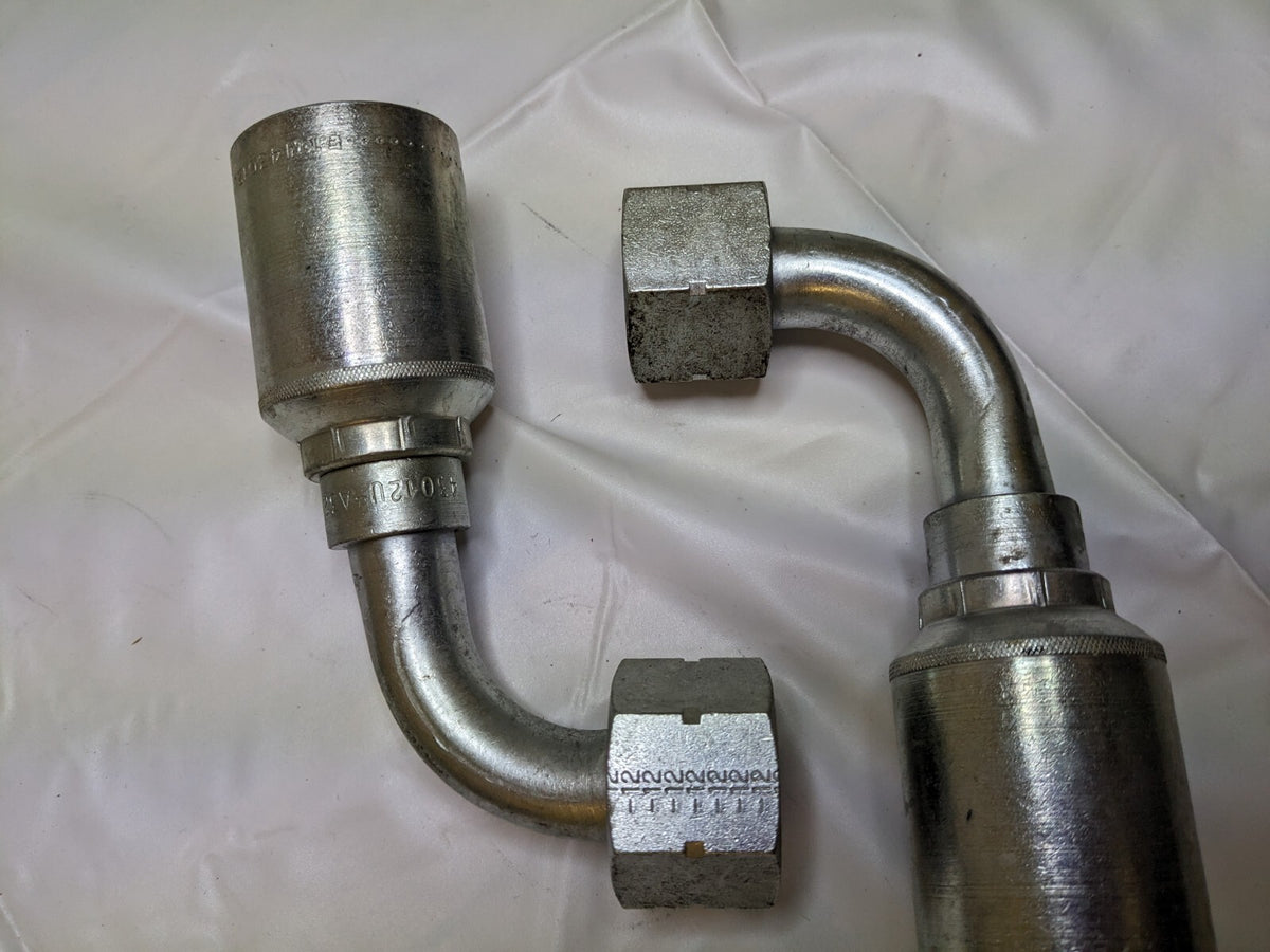 EATON Hydraulic Hose Short Drop Female Swivel 90 ° Elbow Qty 2 4SA12FRB12-BG