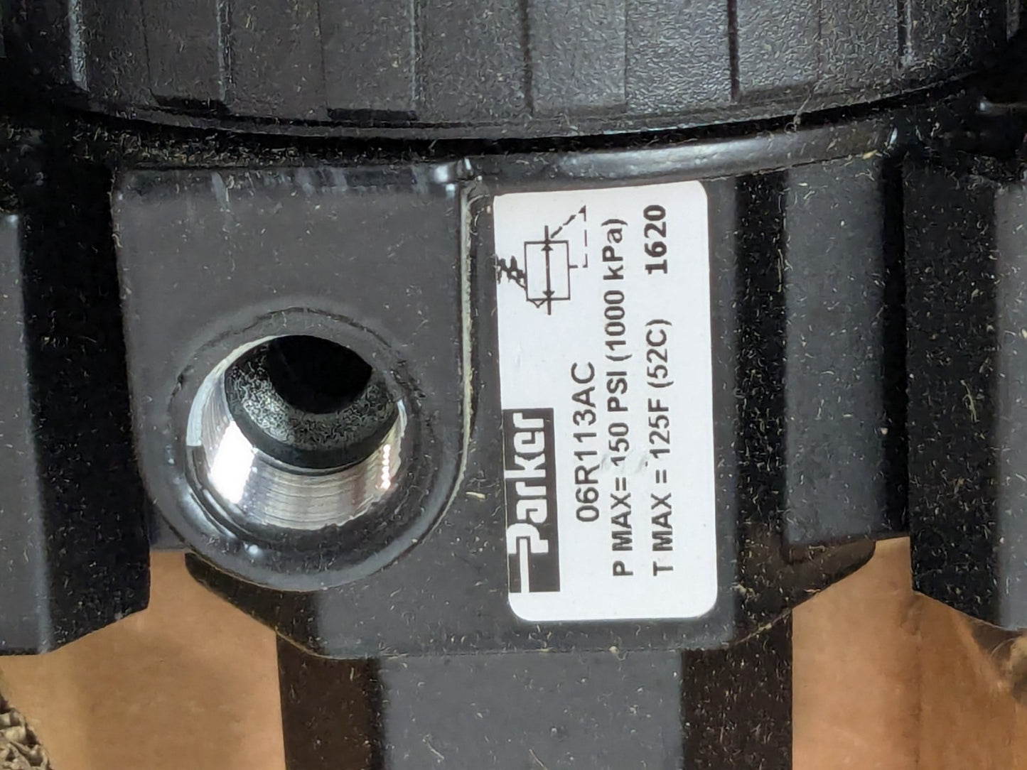 PARKER 3 Piece Combo Filter Regulator Lubricator 1/4" 125 PSI 06B12A13A2BC