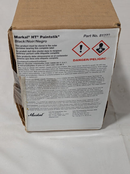 Markal Hot Steel Marker, Standard, 3/8" x 4-1/2", Black, 144 Pack 8122