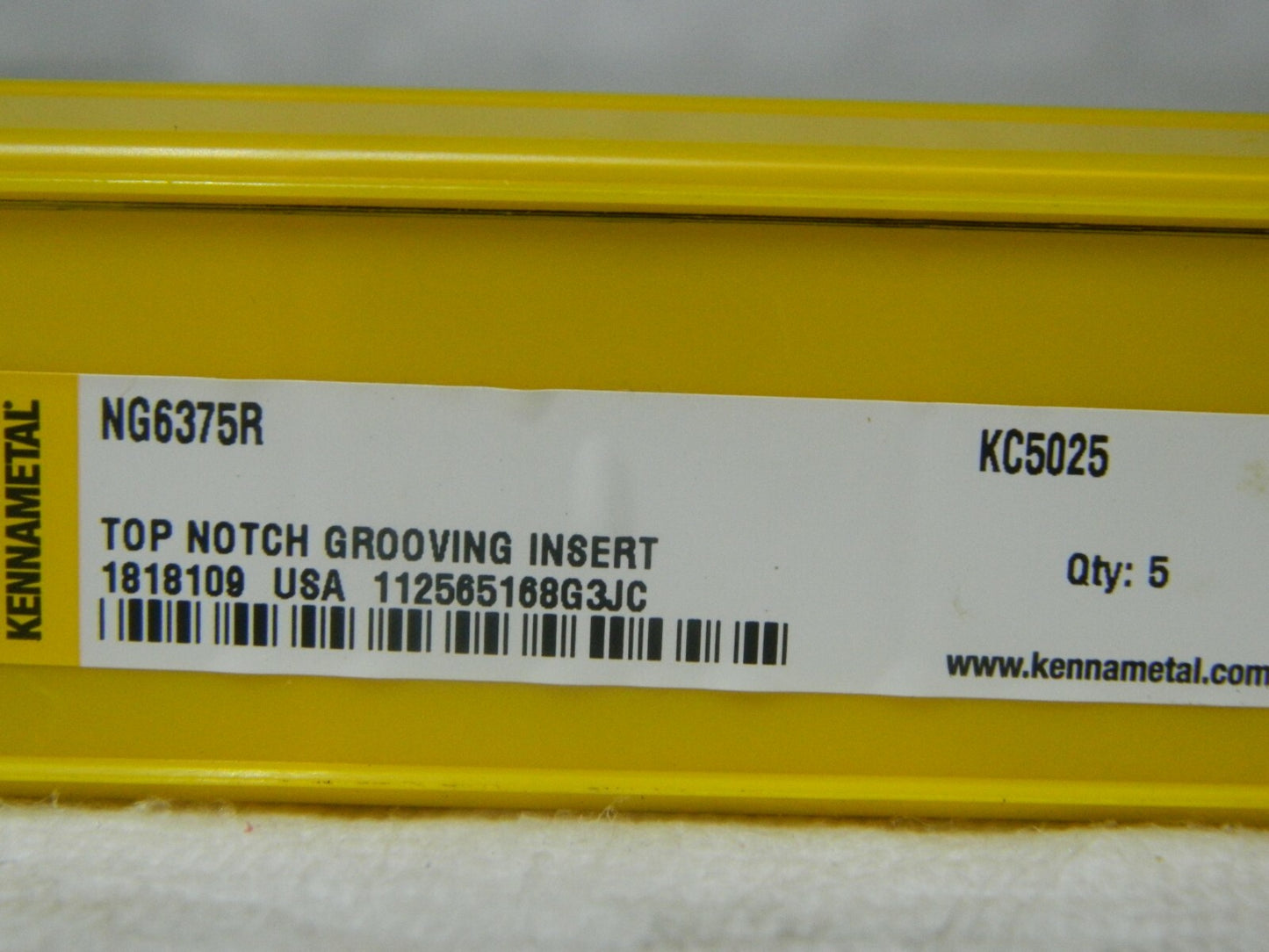 Kennametal Carbide Grooving Inserts NG6375R KC5025 Qty. 5 1818109
