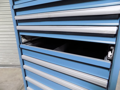 Lista Modular Storage Cabinet 11 Drawer 59" x 28" x 28" Steel Blue DAMAGED